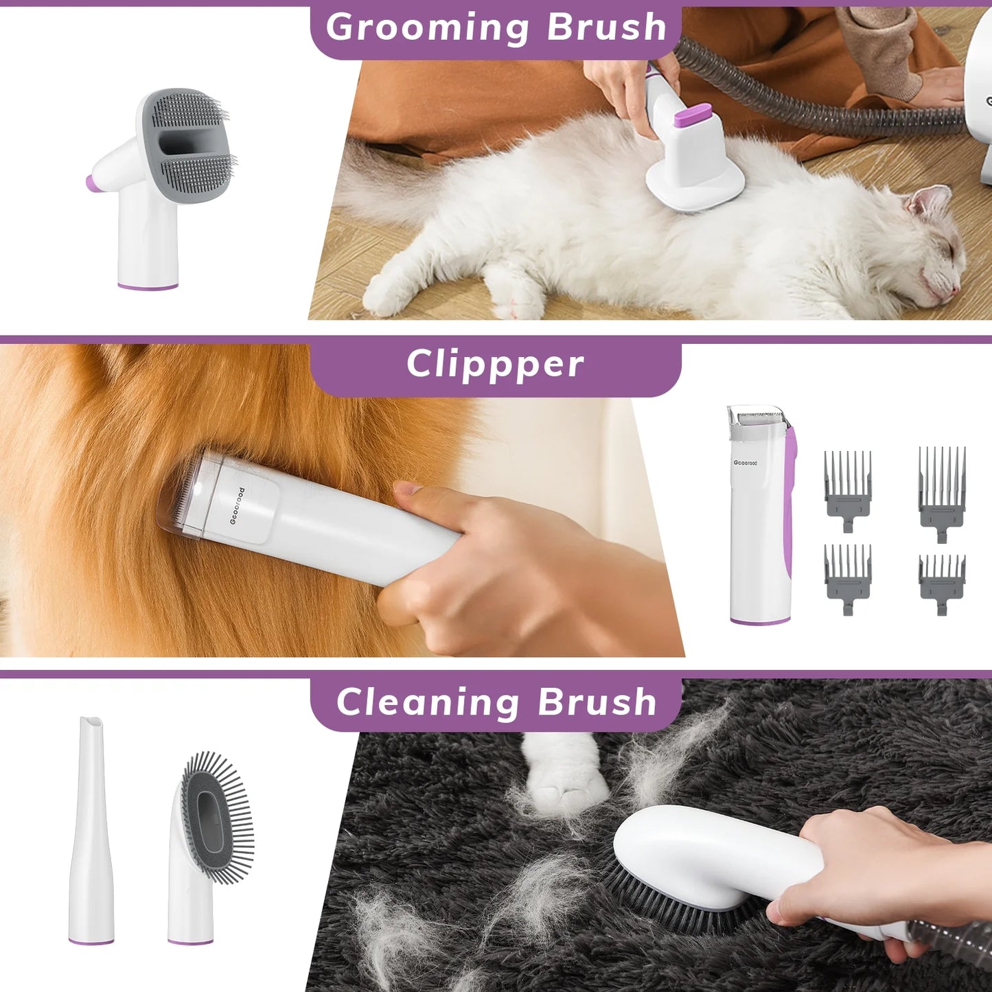 Canevy Pet Grooming Kit with Cleaning Brush