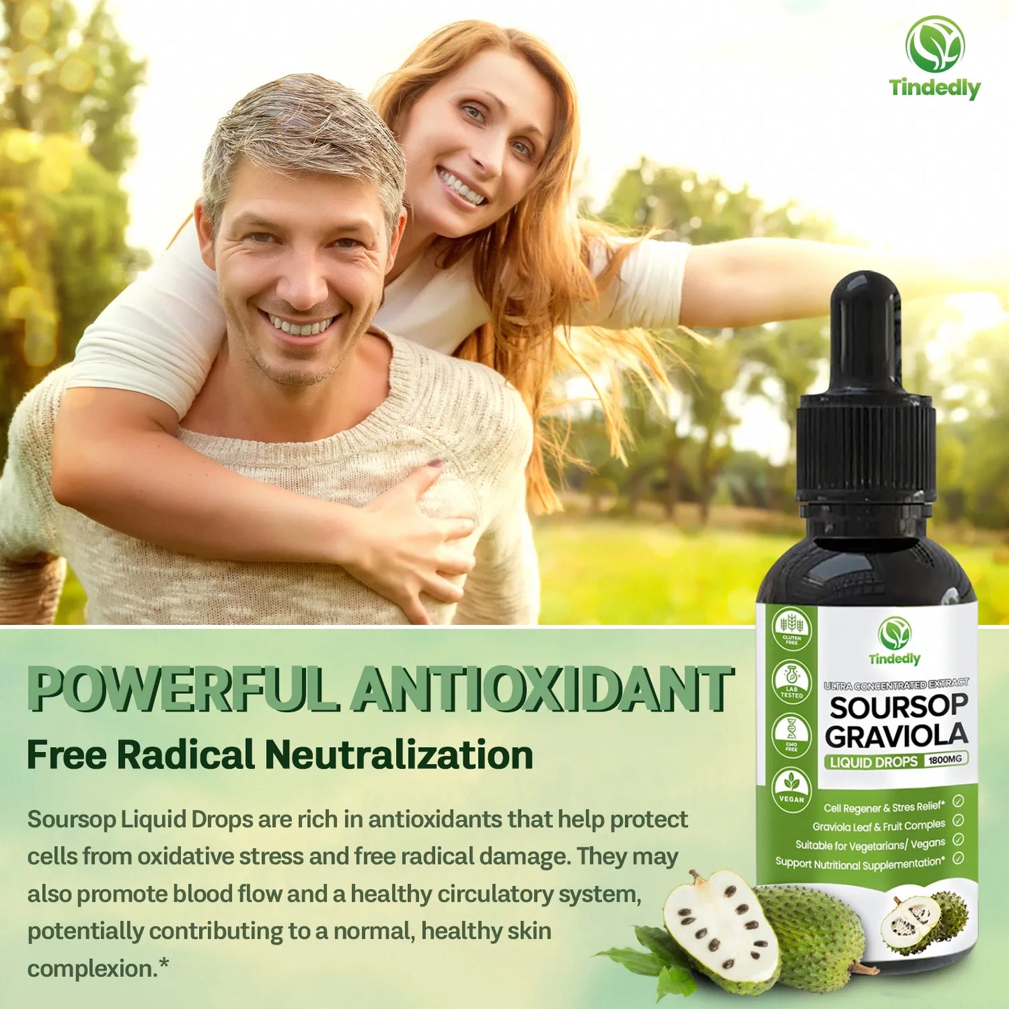 100 % Reines Bio-Soursop-Tropfen-Extrakt