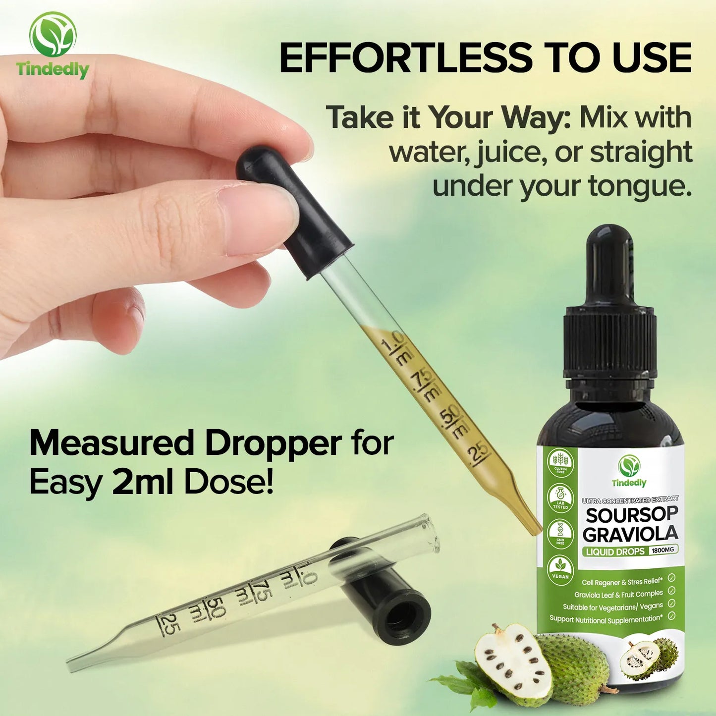 100 % Reines Bio-Soursop-Tropfen-Extrakt